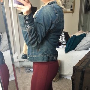 Gap denim fur jacket